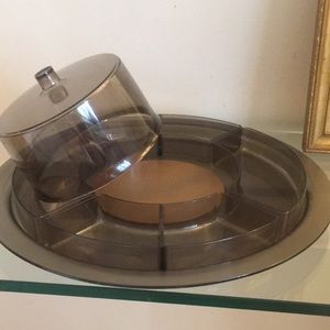 MCM Outrageous Party Tray Set! Smoked Plastic.